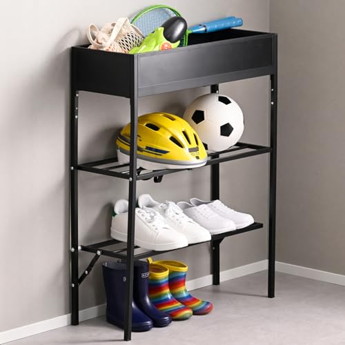 山善(YAMAZEN) 玄関収納 玄関ラック スリム フラワースタンド 室内 玄関 収納 シューズラック 靴 棚 屋..