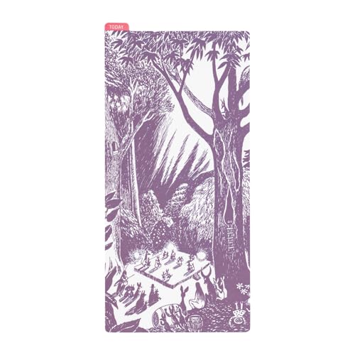 ブルー/weeksサイズ用/TTT00001027XX・Size:weeksサイズ用・パッケージ個数:1・【サイズ】187×88×0.4mm・【素材】合成紙（ユポ）ほぼ日手帳 ムーミン/ほぼ日の下敷き 大がかりな舞踏会 weeksサイズ用 ほぼ日手帳とあわせて企画したオリジナル文具雑貨シリーズです。手帳に合うサイズの下敷き。角に「TODAY」のタブがあり、しおりにもなります。小説『ムーミン谷の彗星』のシーンをデザインしました。ちいさな水の精たちやはい虫たち、木の精などまで集まった大がかりな舞踏会のシーンです。裏面にはダンス場で踊り回っている仲間たちの絵をあしらいました。 c Moomin Characters?
