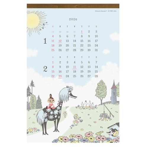 2026年カレンダー ウッドパーツ/ムーミン(壁掛け) 送料無料