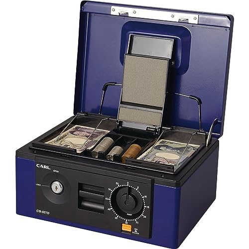 樂天商城 - カール事務器(CARL) 手提げ金庫 キャッシュボックス A5 ブルー CB-8570 送料無料