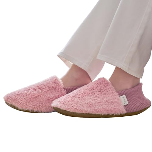 [LADONNA] ラドンナ レンジですぐにホッカホカ ジェル湯たんぽ ポケット付きウォームスリッパ (モーヴピンク) 送料無料
