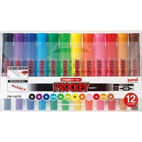 樂天商城 - 三菱鉛筆 水性サインペン プロッキーツイン 細字+太字 12色 PM150TR12CN 送料無料