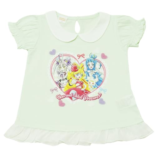 樂天商城 - 2025年 夏物 プリキュア 天竺 衿付き 半袖Tシャツ precure ミント◇100cm 送料無料