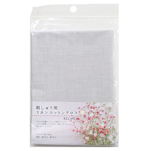 樂天商城 - 日本紐釦貿易(Nippon Chuko) 刺しゅう用リネンコットンクロス 約62×50cm グレー KLC4014-GR 送料無料