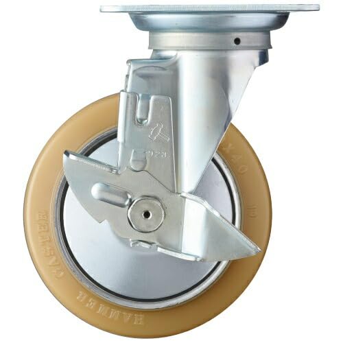 樂天商城 - ハンマーキャスター(Hammer Caster) 旋回式 ウレタン車輪 ローラーベアリング 150mm ストッパー付 419S-URB1 送料無料