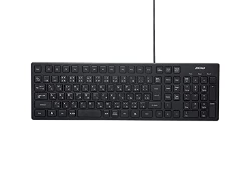バッファロー BUFFALO USB接続 有線スタイリッシュキーボード ブラック BSKBU15BK 送料無料