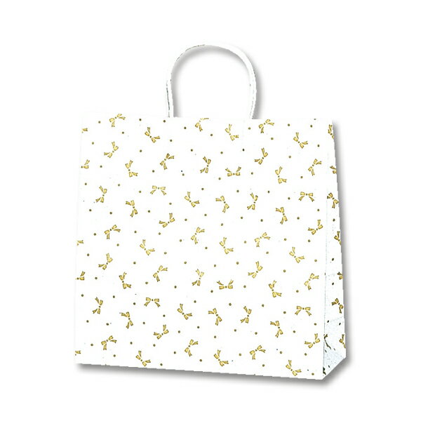 紙袋　手提げ　3才　ニューリボン　キン　50枚　（幅320×マチ115×高さ310mm)