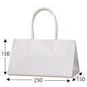 紙袋 Pスムースバッグ 25-15 白無地 25枚 サイズ :250×150×150mm【業務用 横長 マチ広 手提げ 手提袋 手提】 その1