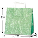 【ケース販売】紙袋 手提げ E 雲竜緑 200枚 (幅260×マチ160×高さ260mm)