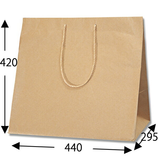 紙袋　アレンジバッグ　L　未晒無地　10枚【紙袋 マチ広 手提げ袋 手提げ紙袋 手提げ 花材】