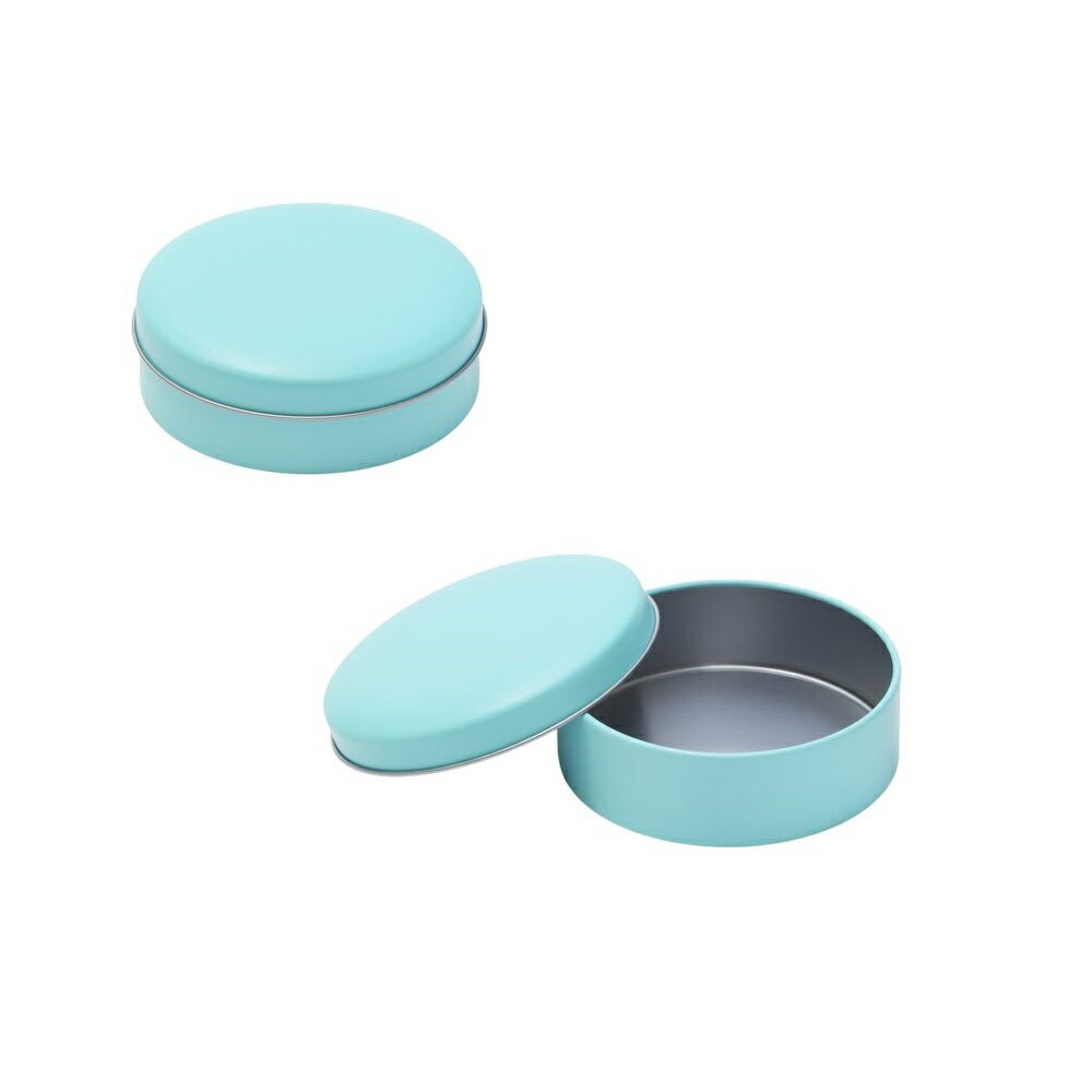 【取り寄せ品】無地缶 キャンディ ラウンド缶 ジュエリーブルー 150個【スチール缶 丸缶 丸型 カラー無地 ラッピング ギフト】