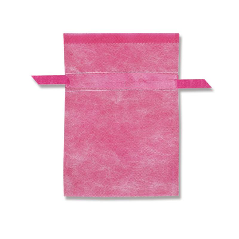 不織布巾着袋 Fバッグ Wシャンテタイプ S ピンク 10枚【ラッピングバッグ ギフト】