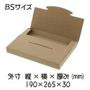 メール便ダンボール ラクポスBOX 265-30 クラフト 10枚 【ゆうメール ゆうパケット 発送用ダンボール メール便ケース B5サイズ】