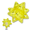 ギフトフラワーリボン 業務用 直径約55mm キイロ 50個【ワンタッチリボン】