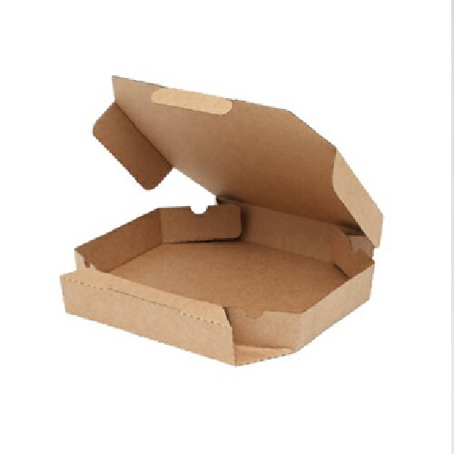 積み重ねに強い八角形のシンプルなピザ用のボックスです。 耐油耐水加工はしておりませんが、食品対応の原紙を使用しております。 10インチ（約25cm）のピザに対応しています。 材質　未晒クラフト紙 サイズ　275×275×高45mm 入数　25枚