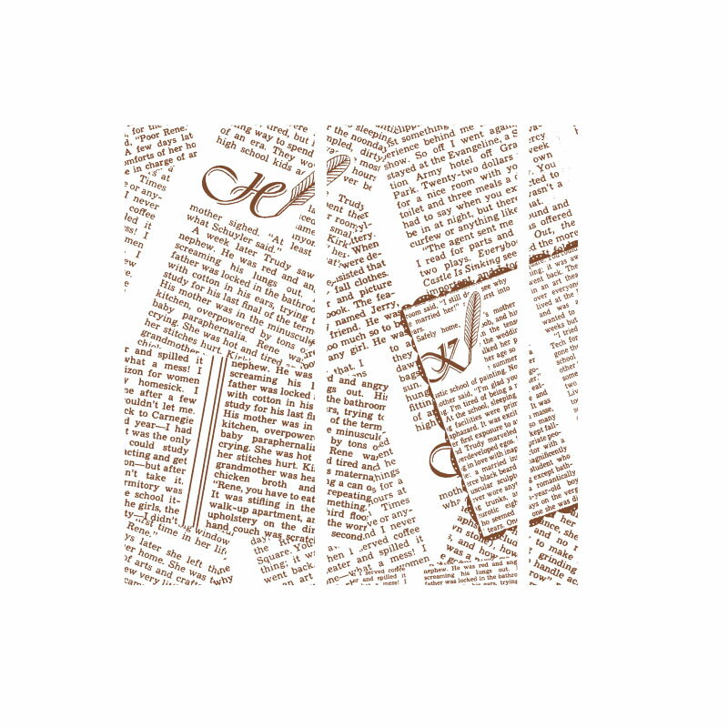 ワックスペーパー　フェザーイニシャル　白　15-15　100枚