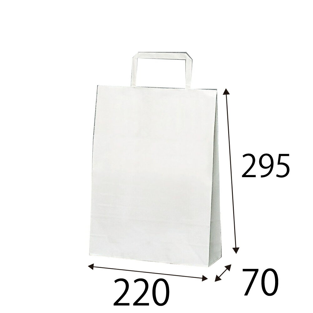 【ケース販売】ラッピーバッグ　SS−2　晒無地　300枚　巾220×マチ70×高さ295mm