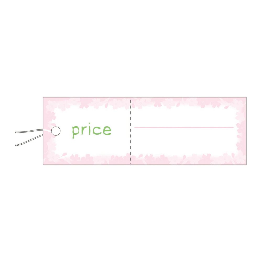 提札　花枠　500枚【商品タグ　提げ札　糸付値札】