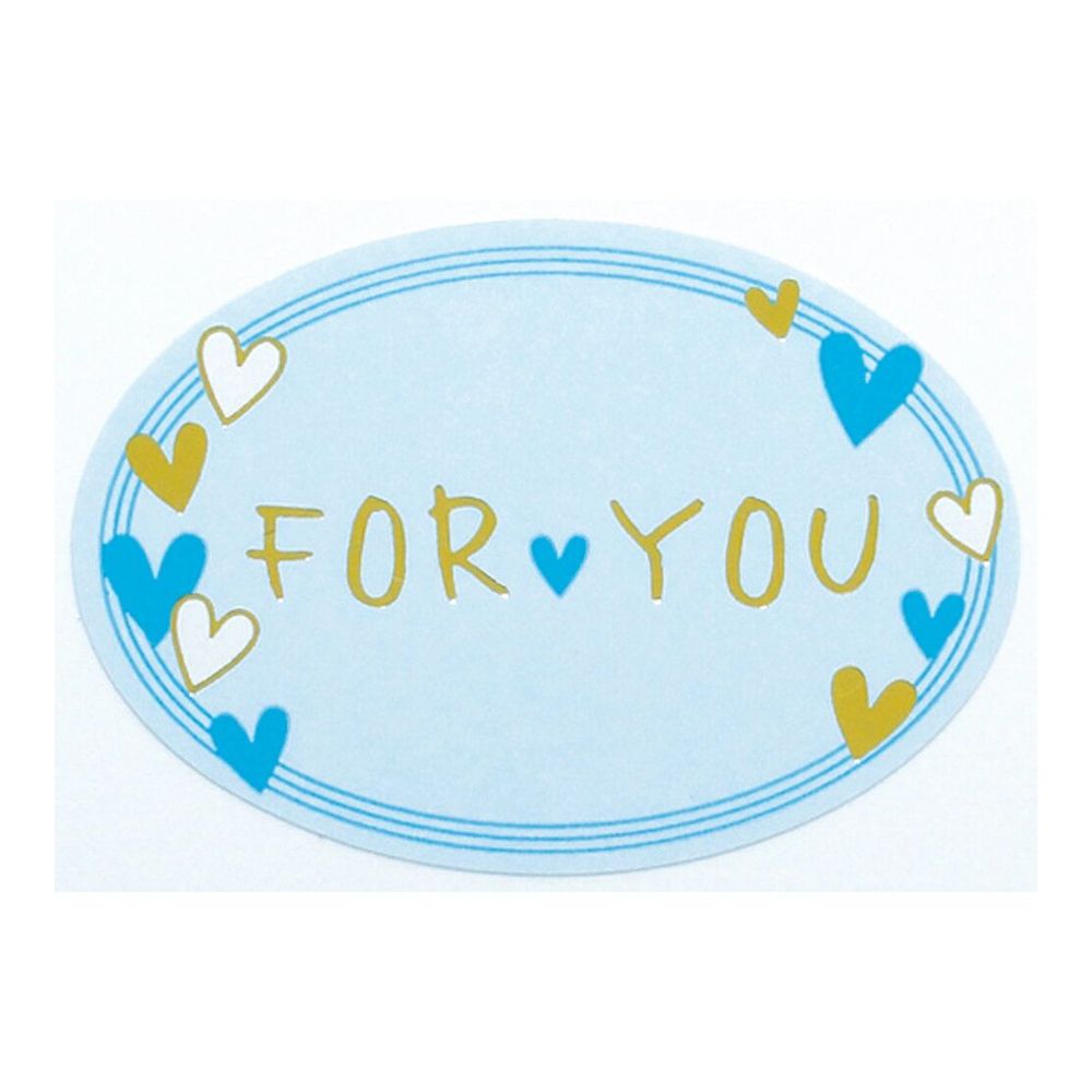 アドテープ For You 水ハート 500片【ロール巻大容量 ラベル シール】