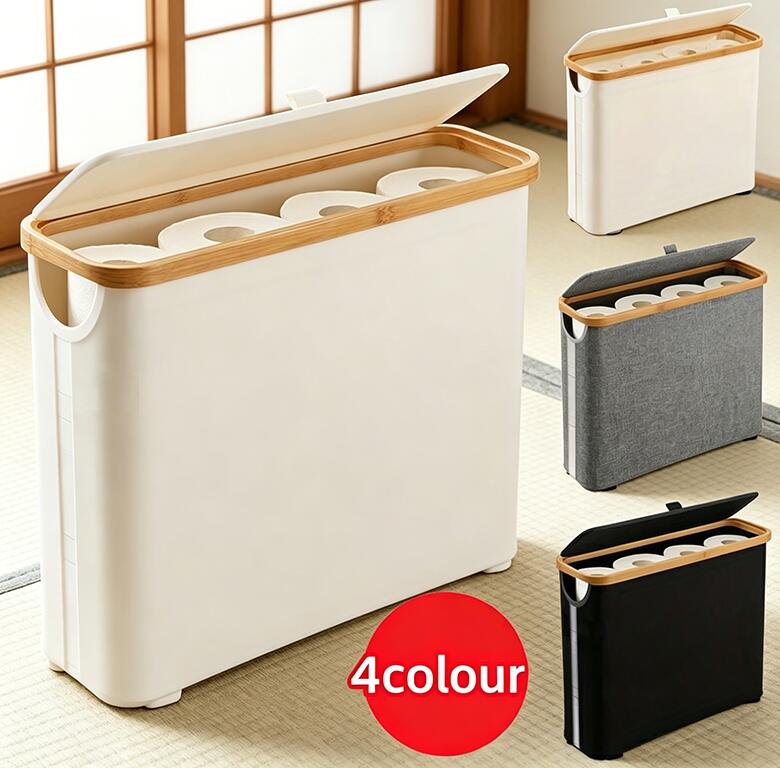 Holder - トイレ トイレ収納 トイレットペーパー トイレクリーナー 除菌シート 収納ボックス 収納ケース ふた付き 蓋トイレ小物 サニタリー 生理用品 ストッカー 北欧 おしゃれ