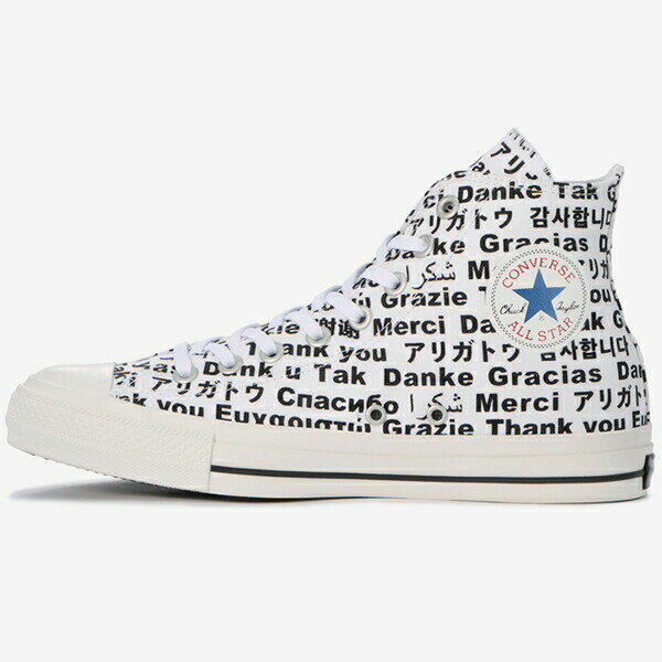 CONVERSE コンバース オールスター 100 マルチリンガル HI ALL STAR 100 MULTILINGUAL HI レディース メンズ スニーカー ハイカット ホワイト 31301991