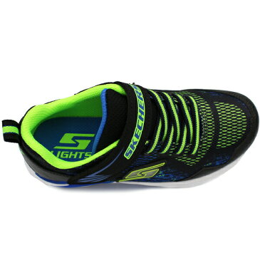SKECHERS スケッチャーズ エスライト イラプターズ 3 デルオ S LIGHTS ERUPTERS III-DERLO キッズ 子供 スニーカー 光る靴 ブラック/ブルー/ライム 90563L