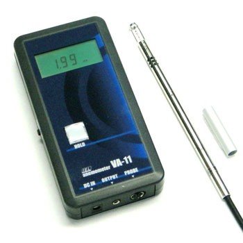 熱線式風速計 VA-11（プローブS-105R付）ハンディタイプアネモメーター 受動喫煙防止対策にJIS規格T8202準拠品 VA-11S-105R