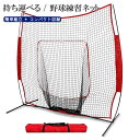 【楽天ブラックフライデー〜★5倍!11/27まで】野球練習ネット バッティングネット ピッチングネット 打撃 投球 ボール受けネット バッティングティー付 収納...