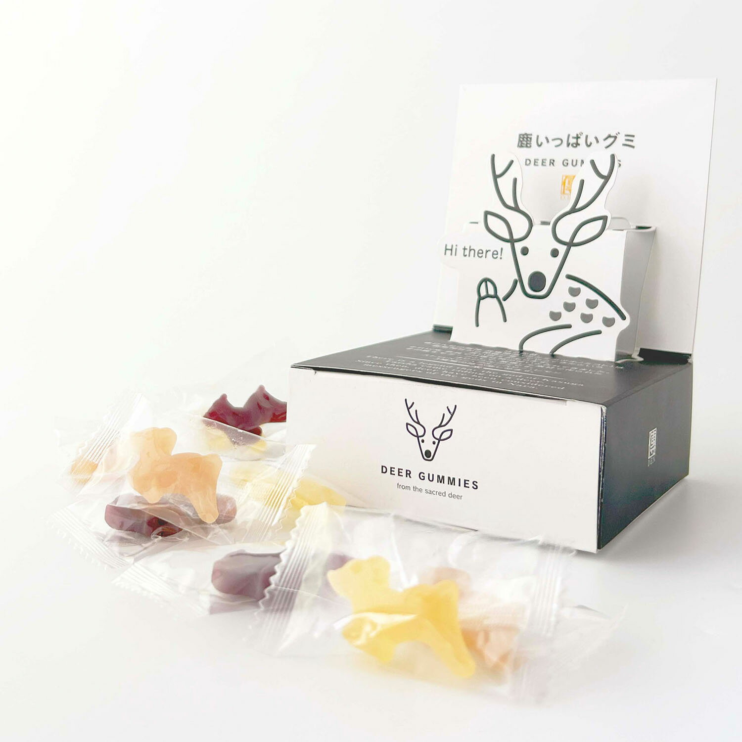 DEERGUMMIES ディアグミ 12個入り 大人気 グミ ハードグミ しかグミ可愛い お菓子 奈良県産 レモン ブルーベリー イチゴ コンフィチュール フルーツ 古都華 鹿 奈良の鹿 奈良土産 奈良 小分け 個包装