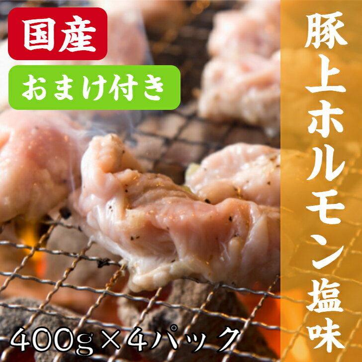 国産 豚 上ホルモン 塩ダレ 400g×4 (1600g) | ホルモン 焼肉 豚ホルモン 焼肉用 味付き もつ もつ焼き ..