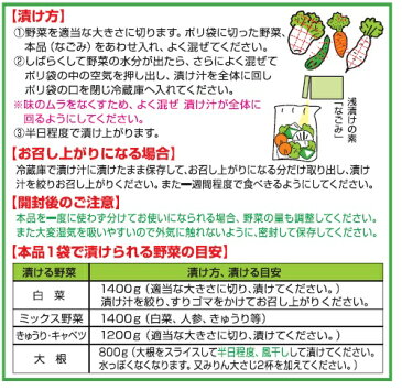 浅漬けの素 なごみ (100g) 日光食品 【簡単！！おいしい♪キュウリのお漬物　だいこん、白菜、人参、キャベツにもおすすめ】