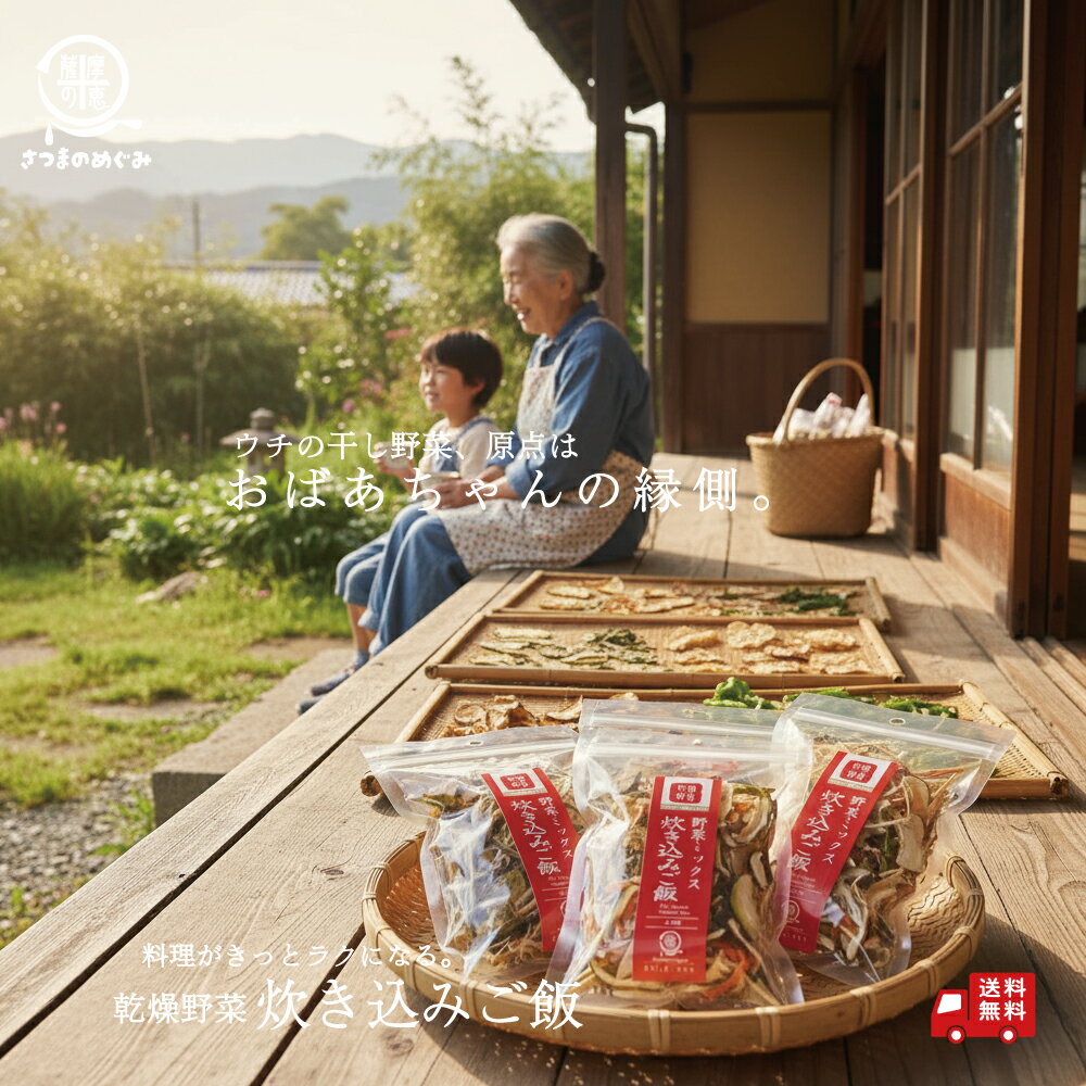 【国産100％使用】乾燥野菜 炊き込みご飯 15g 九州産 非常食 保存食 防災食 長期保存 干し野菜 乾物 カ..
