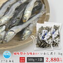 【いわし煮干（にぼし）長崎県産 1kg（500g×2袋）】い