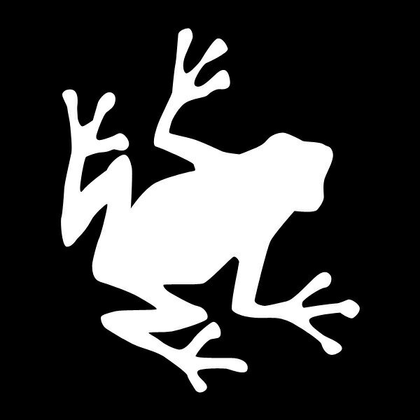 【ステッカー】シルエットステッカーでオシャレに！♪かえる/カエル_E【選べるカラー】蛙/上から見たカ..