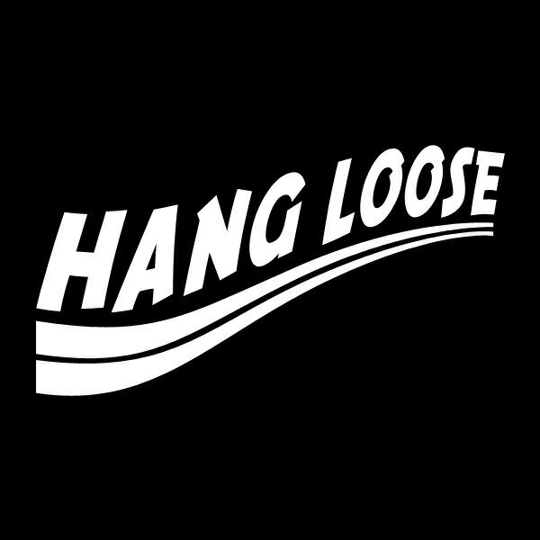 【ステッカー】シルエットステッカーでオシャレに！♪ハワイアン_B【選べるカラー】HANG LOOSE/転写ステ..