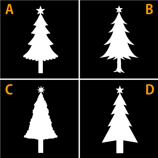 【ステッカー】クリスマスツリーA 選べるサイズ・カラー 車のドレスアップに お店の飾り付けに クリス..