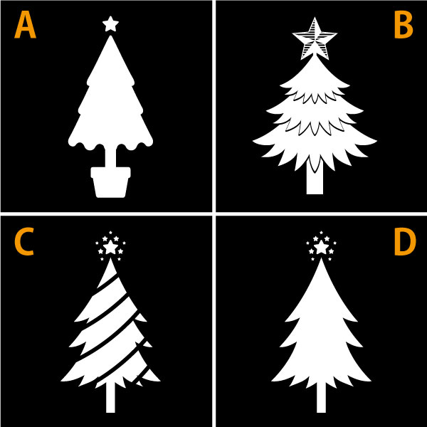 【ステッカー】クリスマスツリーB 選べるサイズ・カラー 車のドレスアップに お店の飾り付けに クリス..