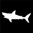 【ステッカー】サメA 選べるサイズ・カラー かっこいいサメ/サメ/ジョーズ/シャーク/鮫/魚/海洋生物 車のドレスアップに/ステッカー/おしゃれステッカー/アクリルプレート/パーテーション/車/…