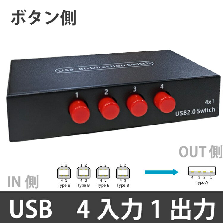 USB���ش� ��ư 4�ݡ�������1���� USB2.0���� 4�ݡ��� �����å����� ư������� ʬ�۴� USB type B to A