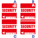 5枚セット セキュリティステッカー 防犯 警戒中 警報シール security sticker ステッカー 泥棒除け【新築祝いの贈り物やプレゼント】空き巣シール...