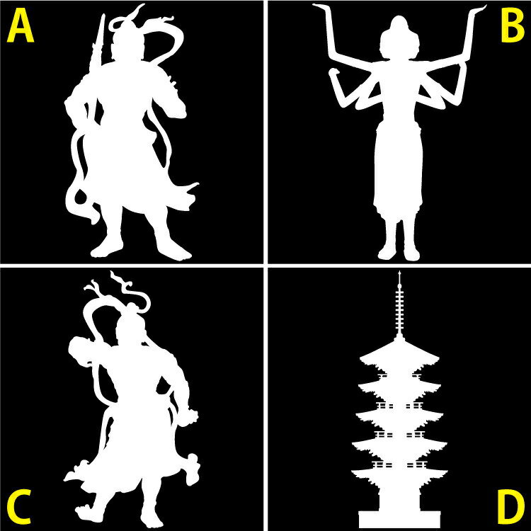 【ステッカー】仏像 選べるサイズ・カラー 車のドレスアップに