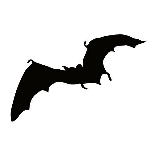 ステッカー コウモリI はばたくコウモリ 旋回こうもり バットマン ハロウィン かっこいい クール/おしゃれステッカー/アクリルプレート/パーテーション/車/ガラス/窓/装飾/デコ/スケボー/かっこいい/【メール便送料無料】
