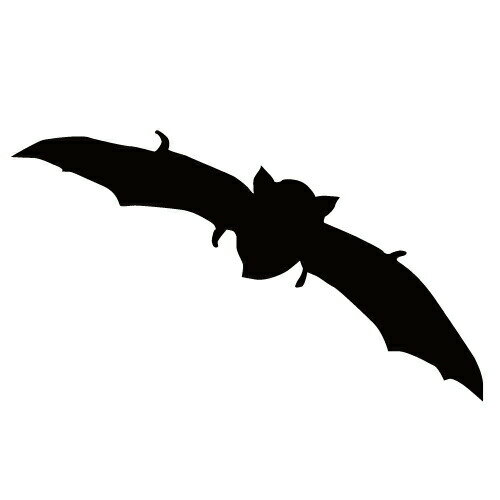 ステッカー コウモリT はばたくコウモリ 旋回こうもり バットマン ハロウィン かっこいい クール/おしゃれステッカー/アクリルプレート/パーテーション/車/ガラス/窓/装飾/デコ/スケボー/かっこいい/【メール便送料無料】