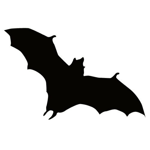 ステッカー コウモリX はばたくコウモリ 旋回こうもり バットマン ハロウィン かっこいい クール/おしゃれステッカー/アクリルプレート/パーテーション/車/ガラス/窓/装飾/デコ/スケボー/かっこいい/【メール便送料無料】