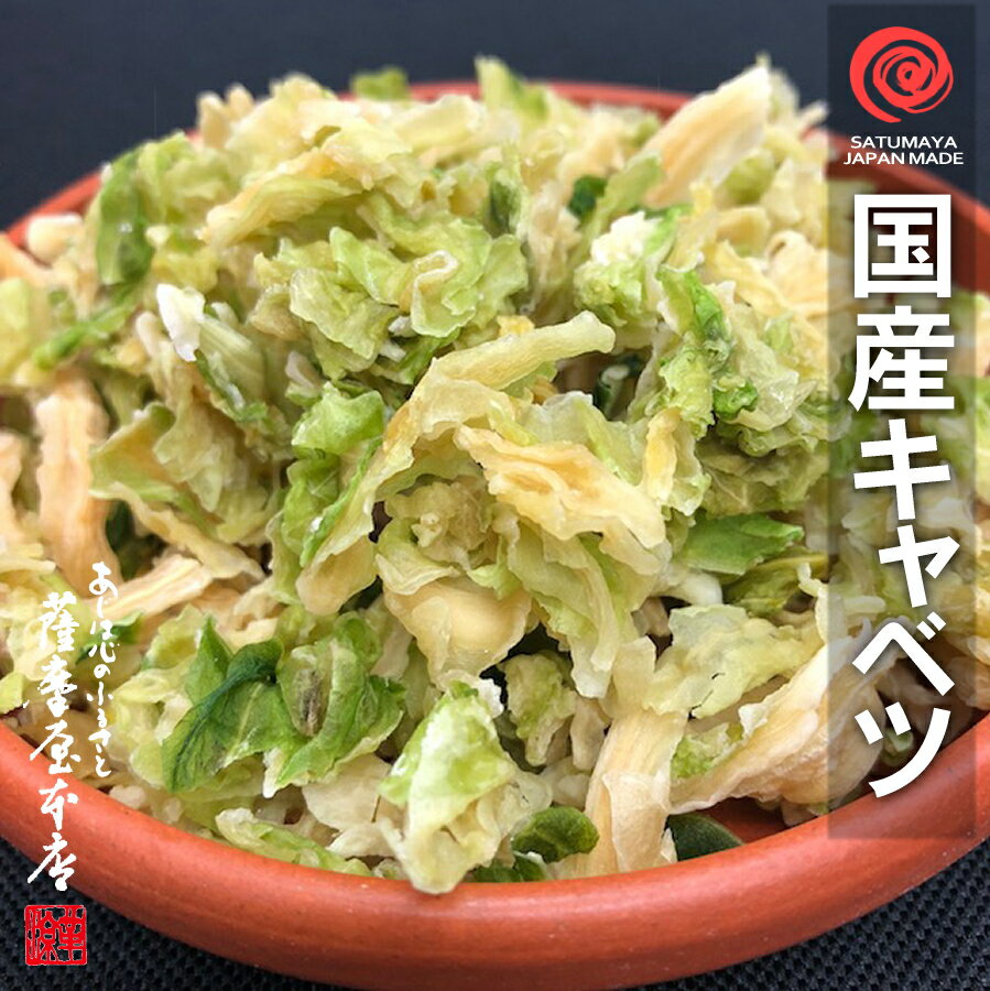 国産乾燥キャベツ 110g 国産乾燥野菜シリーズ エアドライ 低温熱風乾燥製法 九州産 熊本県産 みそ汁 フリーズドライ ドライベジタブル 保存食 非常食 長期保存