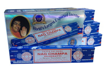 【お香】Satyaサイババナグチャンパ15g 12箱セット/Saibaba Nag Champa 15g/サイババ香12箱セット/インド香