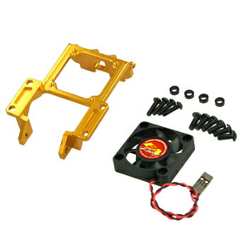 ▲OTA R31用FAN付きフロントプーリーマウント【ゴールド】イーグルR31-22-GO（ゆうパケット）