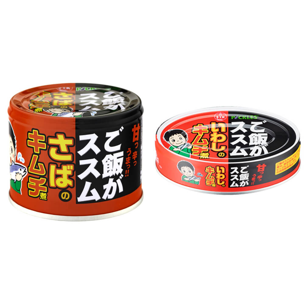 信田缶詰 ご飯がススム2種セット さばのキムチ煮・いわしのキムチ煮×各6缶 送料無料(一部地域を除く)