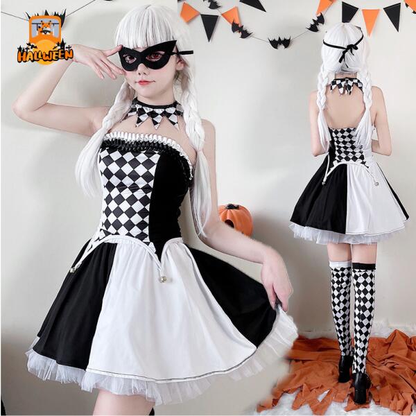 \ハロウィン//5点セット ピエロ キャンディピエロ ピエロ魔女 ホラー ピエロの服 デビル お化け 仮装 ..