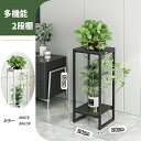 フラワースタンド 2段 電話台 植木鉢台リビングルーム、バルコニー、書斎、ガーデン、オフ 室内植物スタンド花架 アイアン花棚花台 プランタースタンド
